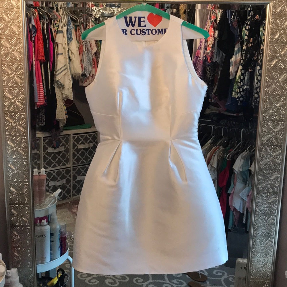 Kate Spade Rhinestone Bow Dress White